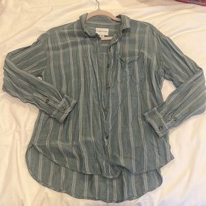 Adorable Striped Button Down Top